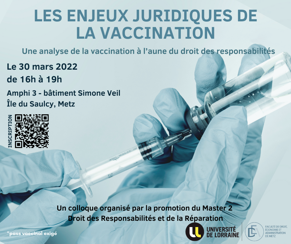 Colloque les enjeux juridiques de la vaccination