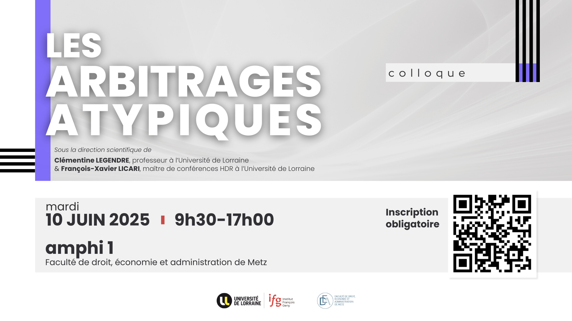 Colloque : les arbitrages atypiques