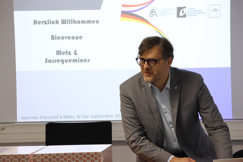 Franz Kuhn, co-responsable de la licence droit franco-allemand accueillant les étudiants en droit franco-allemand