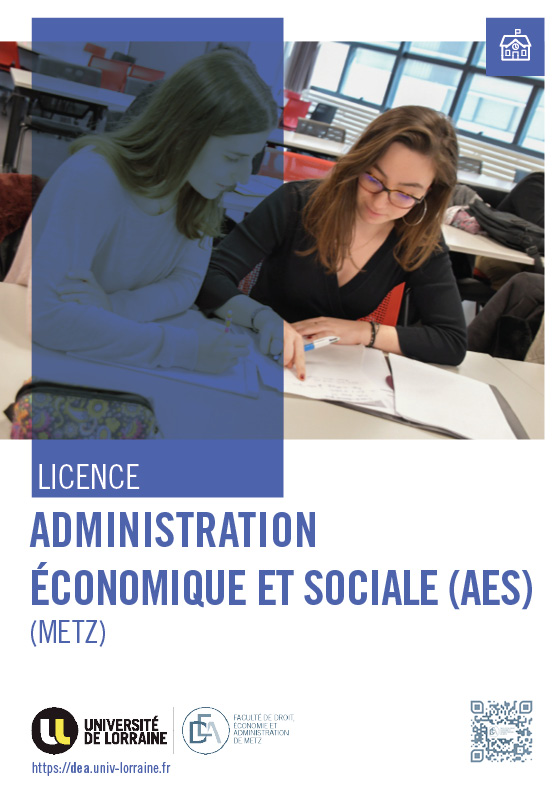 Première page du livret de la licence AES