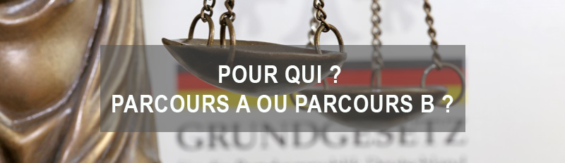 Lien vers la page intitulée "pour qui ? parcours A ou parcours B?"  