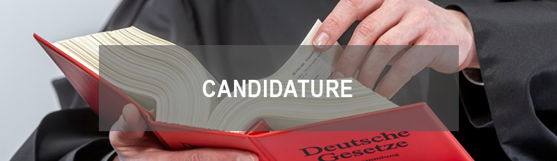 Lien renvoyant vers la page "candidature". Cette page explique comment candidater en licence droit franco-allemand de la faculté de droit, économie et administration de Metz