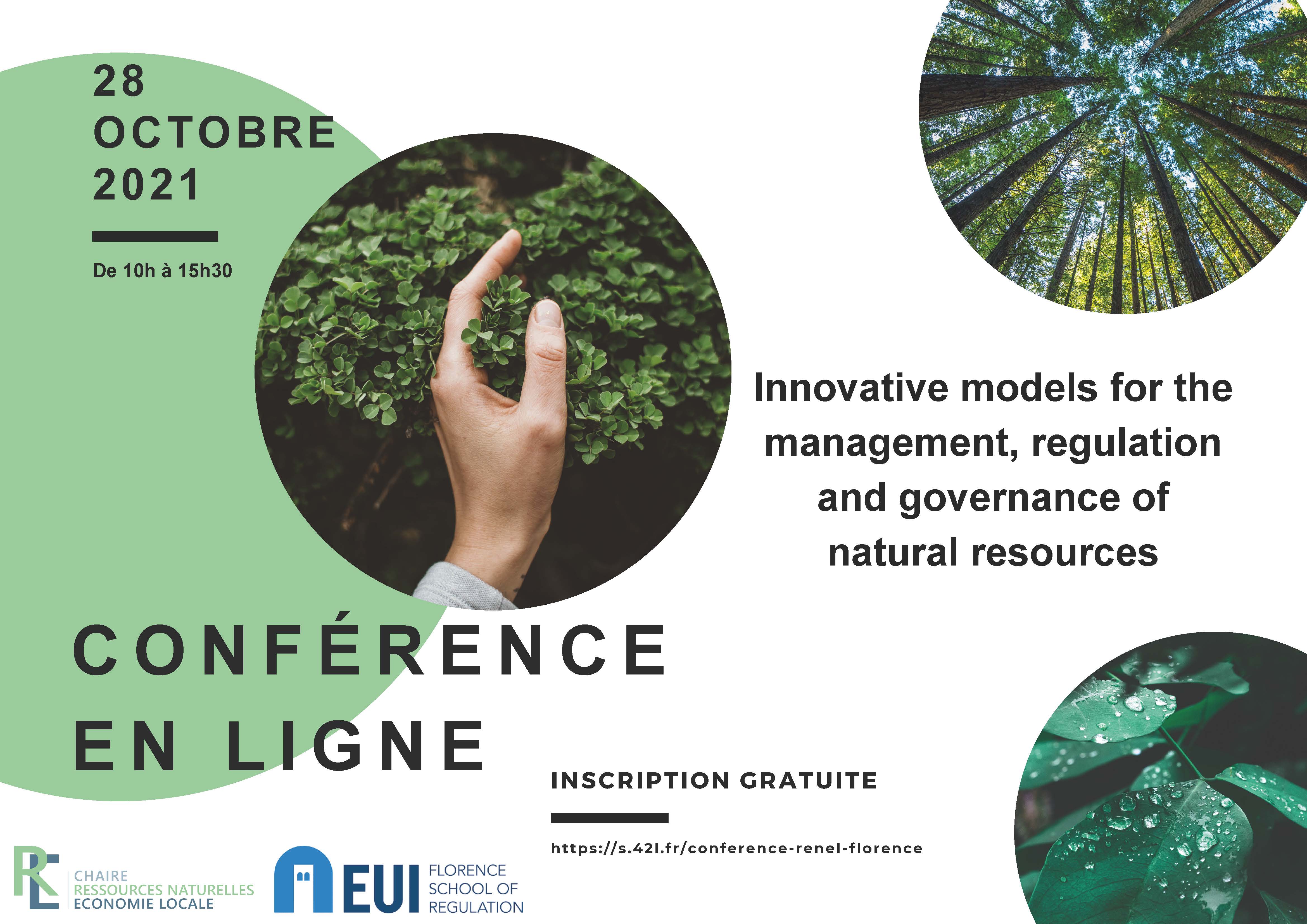 Conférence  Innovative models for the management, regulation and governance of natural resources