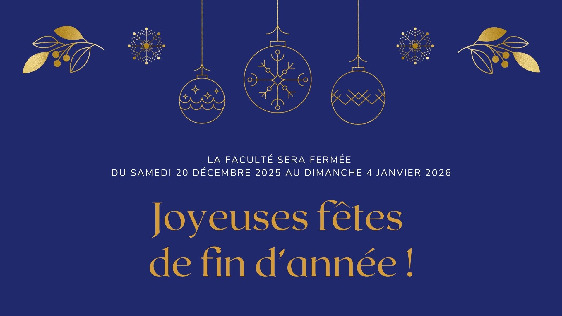 joyeuses fêtes de fin d'année