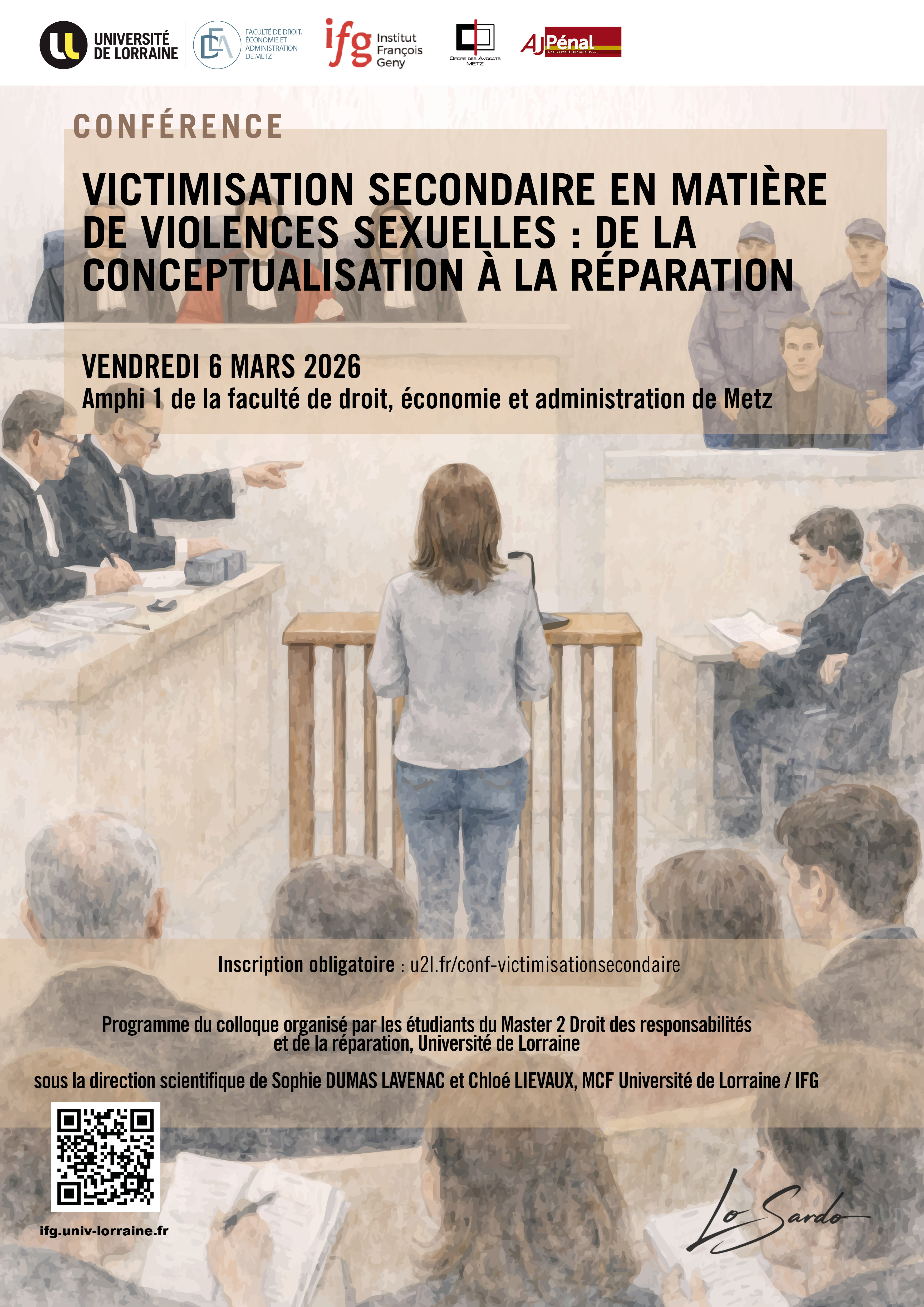 Colloque : la victimisation secondaire en matière de violences sexuelles