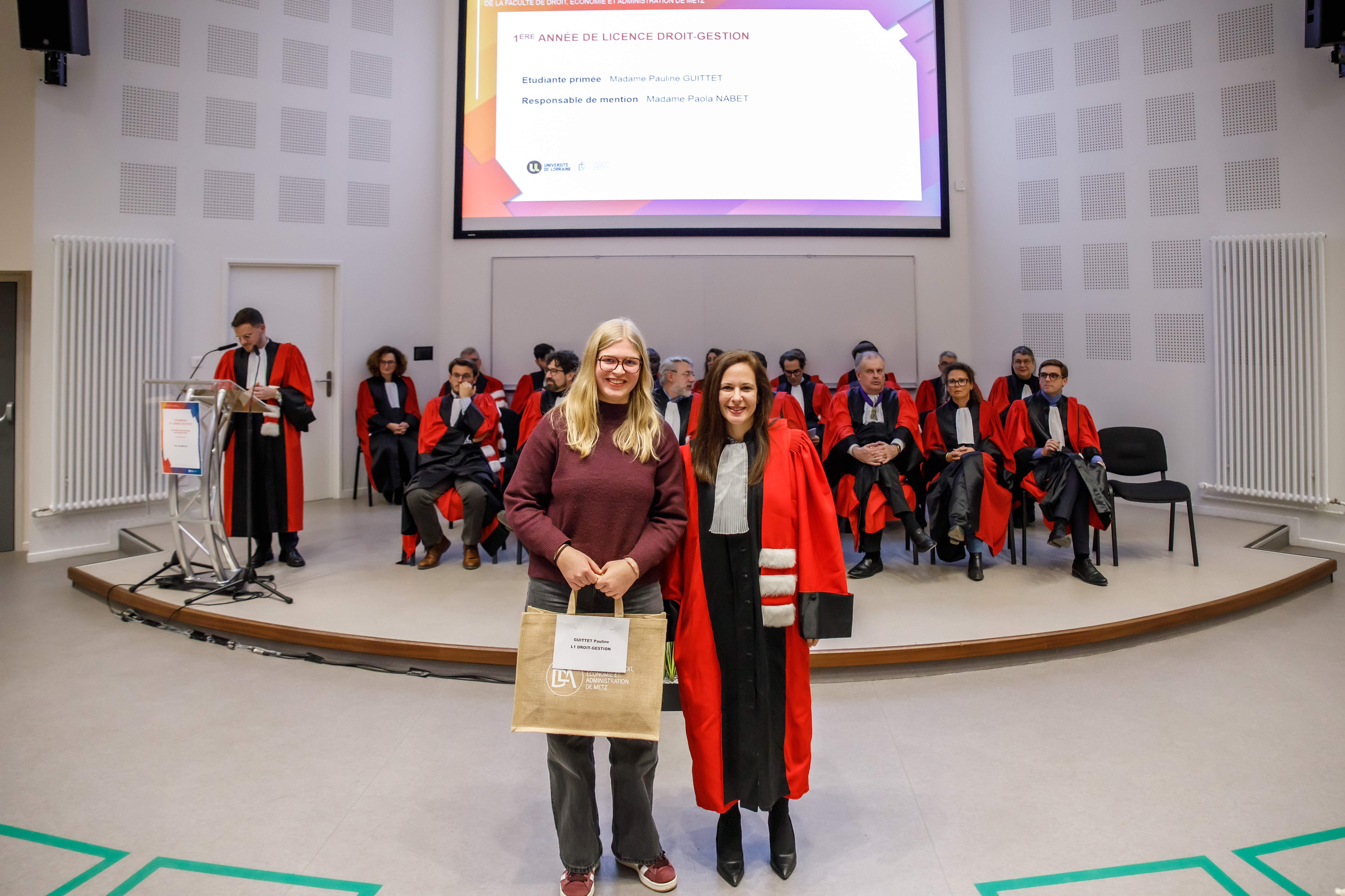 Les 3 primés de L3 droit franco-allemand Metz et Sarreguemines promotion 2023-2024