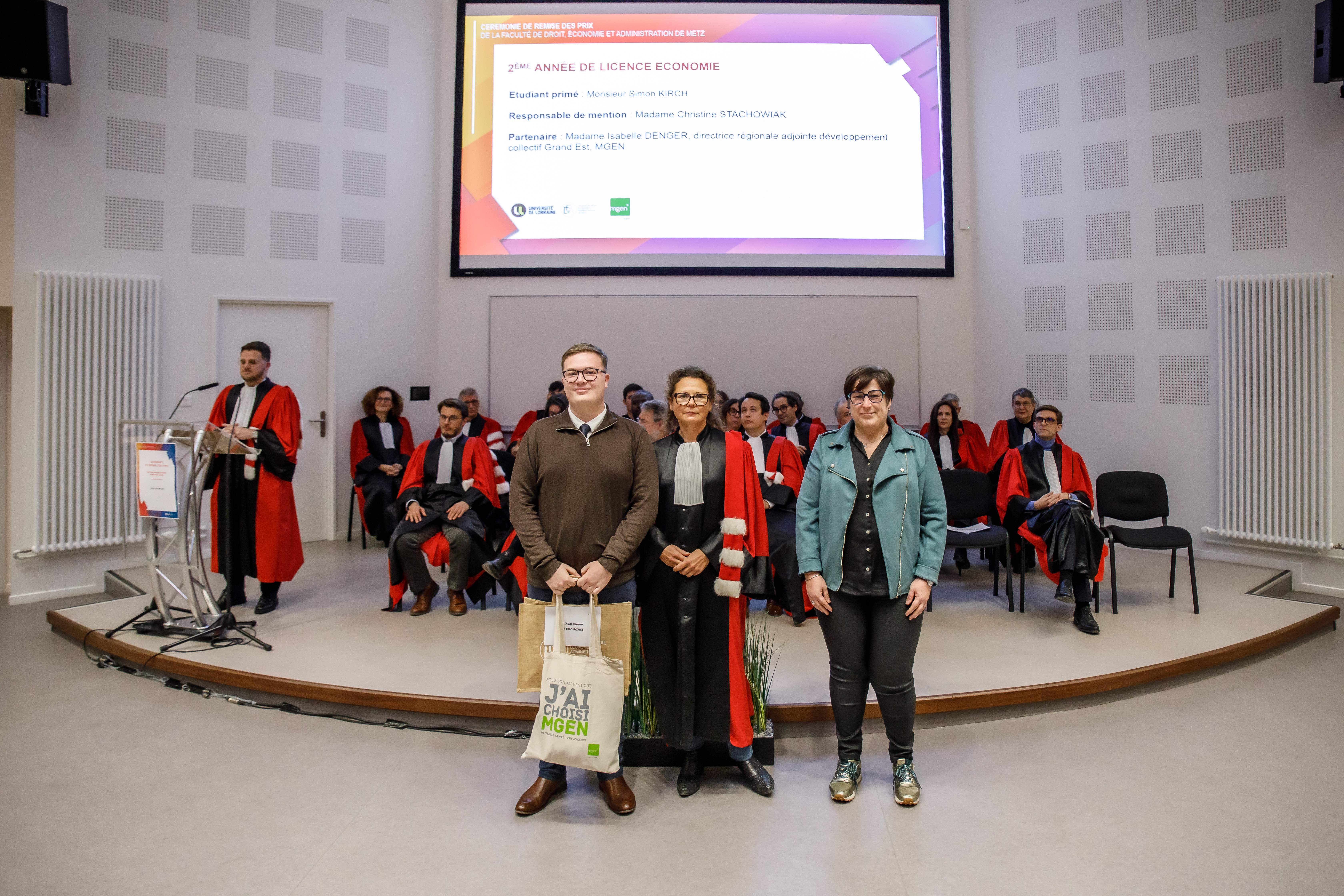 Les 3 primés de L2 droit Sarreguemines promotion 2023-2024