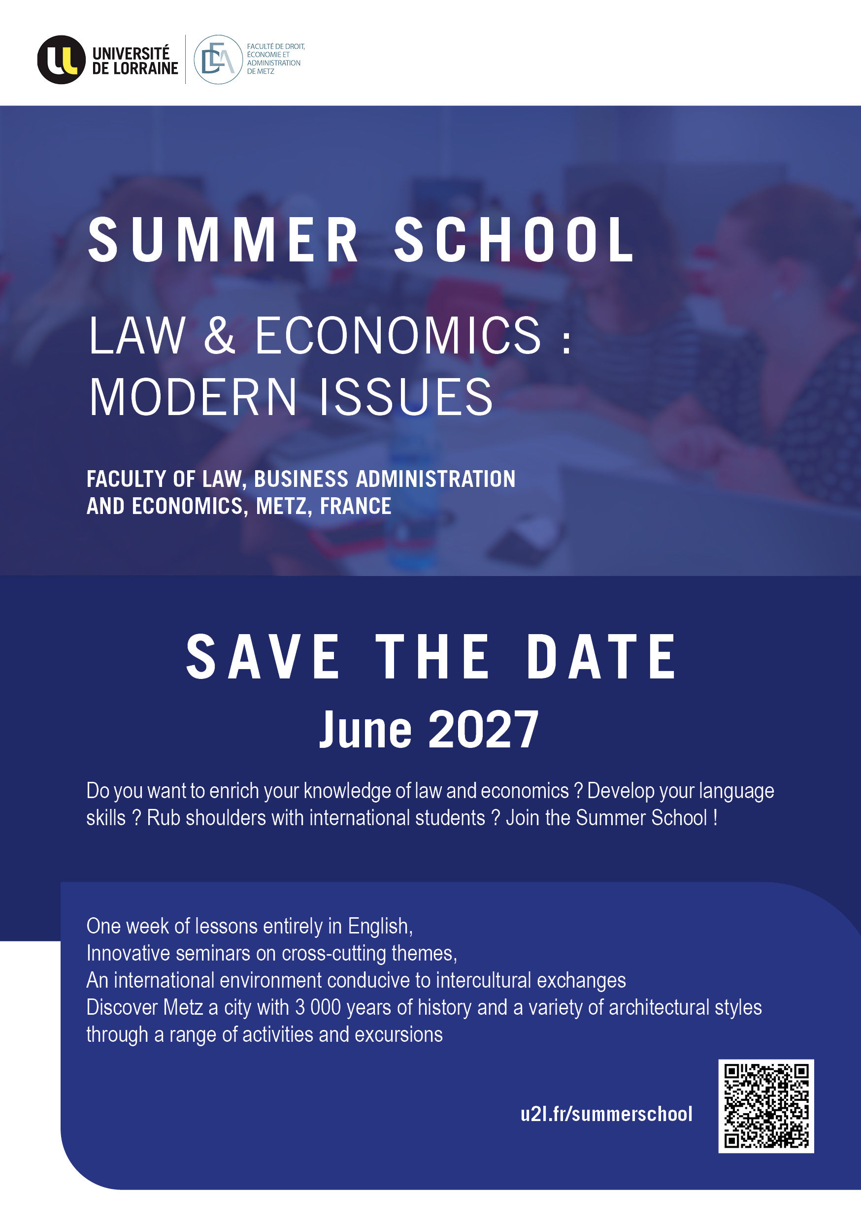 summer school law and economics : modern issues -June 2027